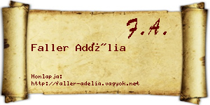Faller Adélia névjegykártya